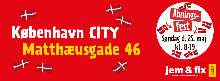 jem & fix CITY Matthæusgade 46 åbningsfest 25. maj 2025