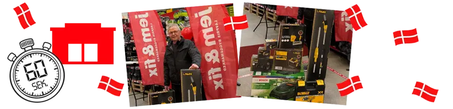 Hans vandt "Tøm en butik"