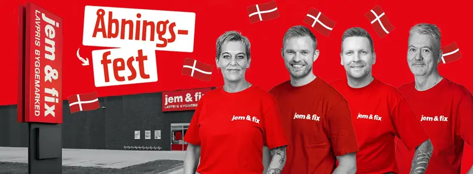 Åbningsfest med butikscheferne fra Herfølge, Hørning, Ry og Otterup
