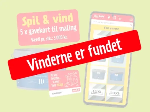 Vinderne af gavekort til maling