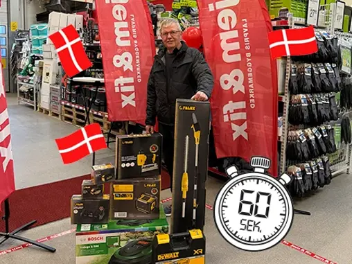 Vinder af fødselsdagskonkurrencen "tøm en butik"