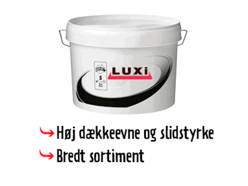Bredt sortiment af premium kvalitetsmaling fra Luxi 