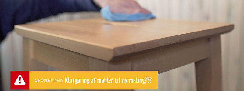 Klargøring af møblet inden maling