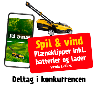 Konkurrence om plæneklipper fra Falke