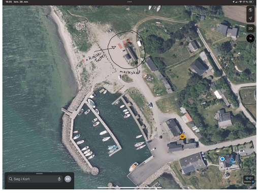 Kajakhoteller på Hårbølle Havn