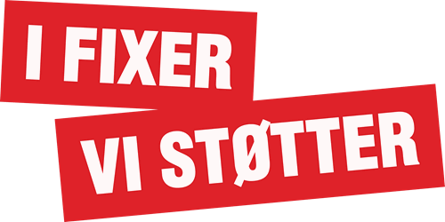 Logo - I fixer, vi støtter