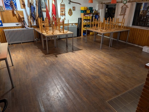 Nye gulve i spejderhytte Cityspejderne