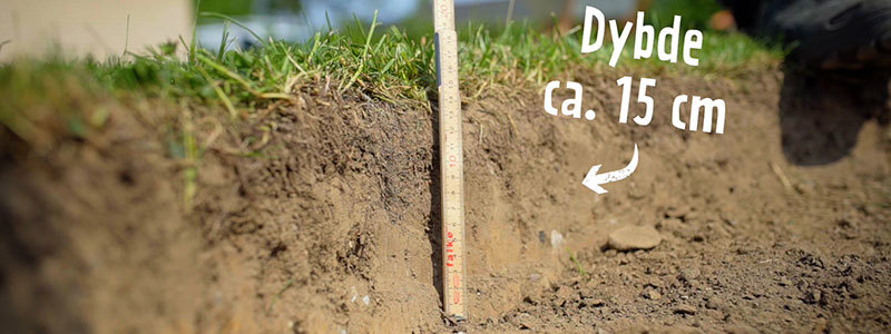 Udgravning af bålsted - 15 cm i dybden