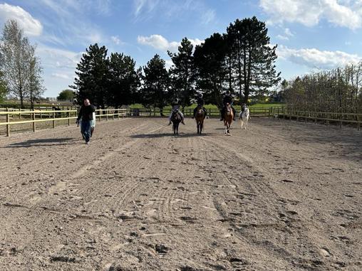Dommerhus til ny udendørs dressurbane