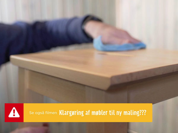 Klargøring af møblet inden maling