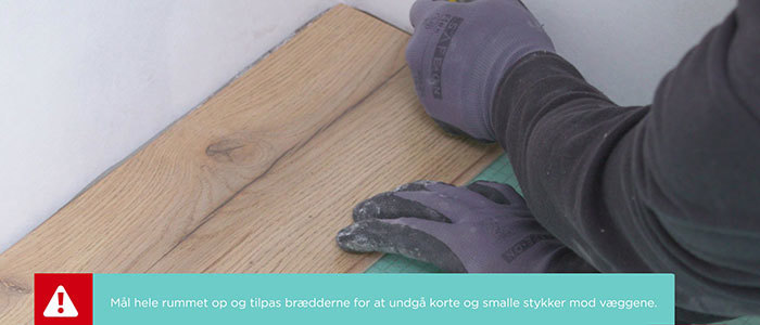 Opmåling inden tilpasning af laminatgulv