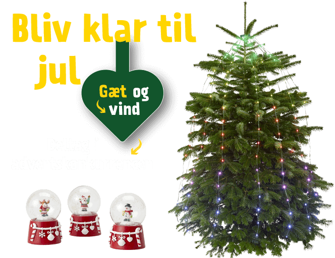 Grafik med juleting og en henvisning til adventskonkurrencen
